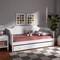 Baxton Studio Alya White Finished Wood Twin Size Daybed with Roll-Out Trundle Bed 168-10830-10831 - alternate 2